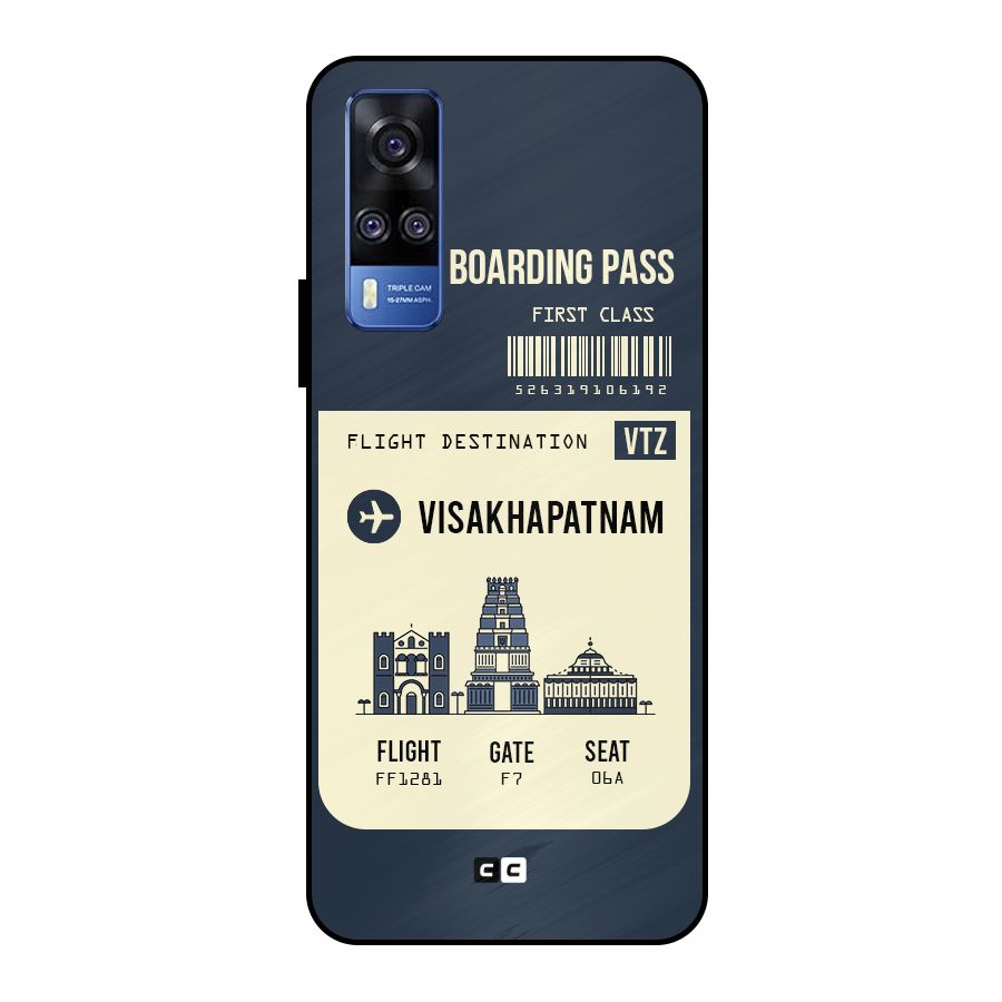 Vishakapatnam Boarding Pass Metal Back Case for Vivo Y51
