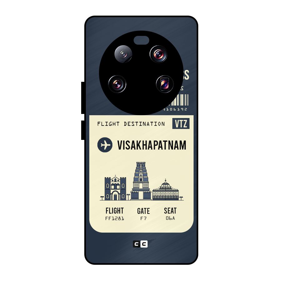 Vishakapatnam Boarding Pass Metal Back Case for Xiaomi 13 Ultra