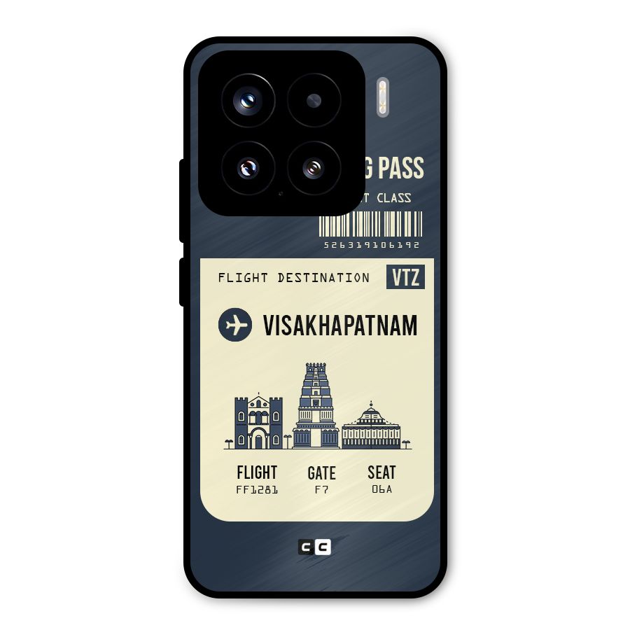 Vishakapatnam Boarding Pass Metal Back Case for Xiaomi 15