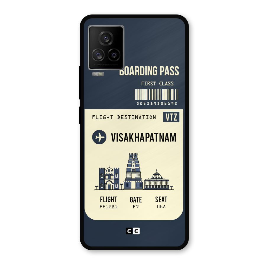 Vishakapatnam Boarding Pass Metal Back Case for iQOO 7 Legend 5G