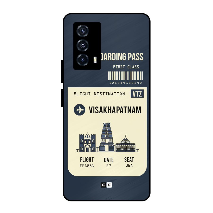 Vishakapatnam Boarding Pass Metal Back Case for iQOO Z5