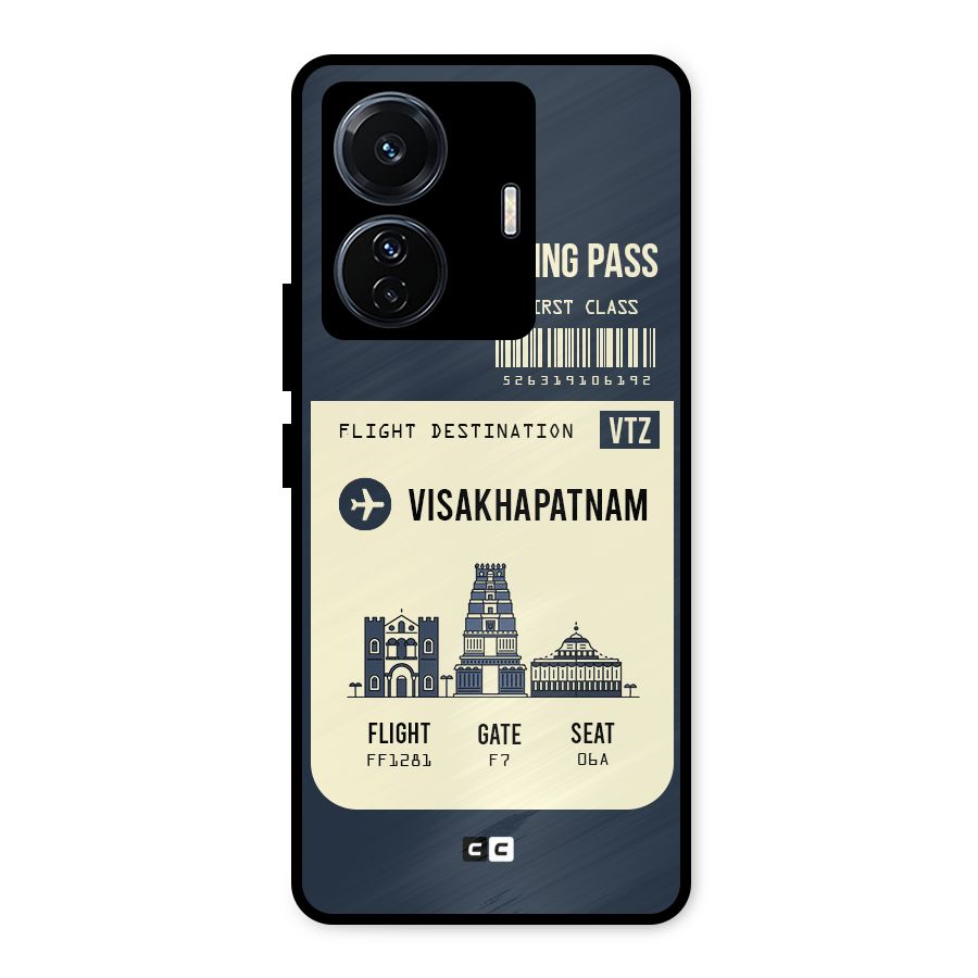 Vishakapatnam Boarding Pass Metal Back Case for iQOO Z6