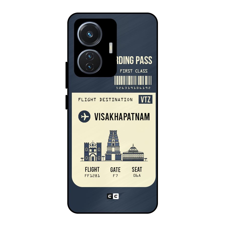 Vishakapatnam Boarding Pass Metal Back Case for iQOO Z6 44W