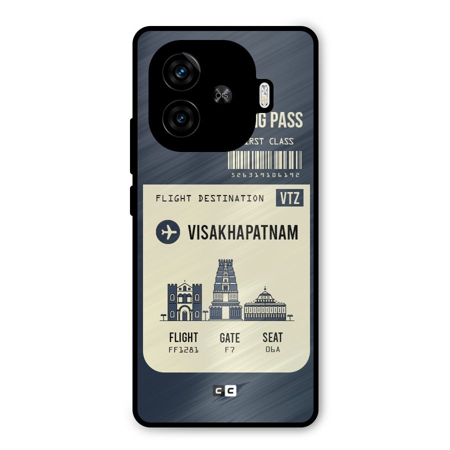 Vishakapatnam Boarding Pass Metal Back Case for iQOO Z9 Turbo