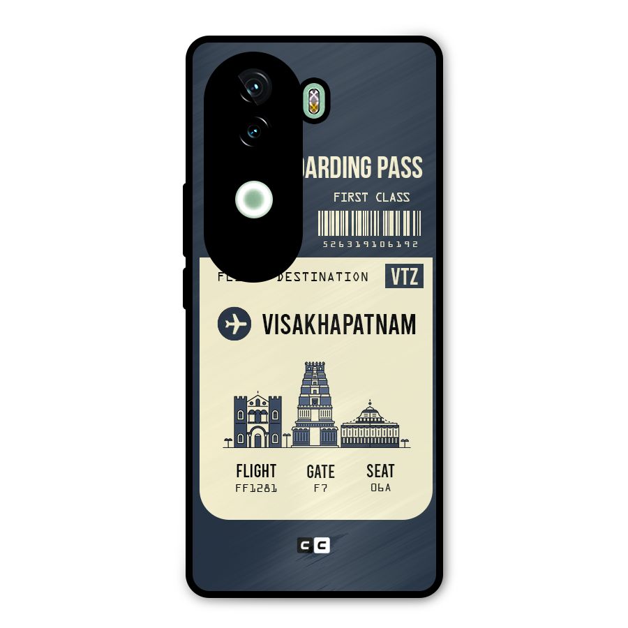 Vishakapatnam Boarding Pass Metal Back Case for iQOO Z9s