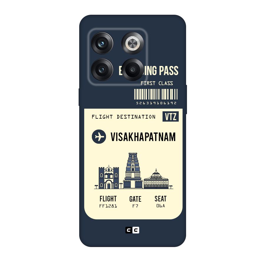 Vishakapatnam Boarding Pass Original Polycarbonate Back Case for OnePlus 10T