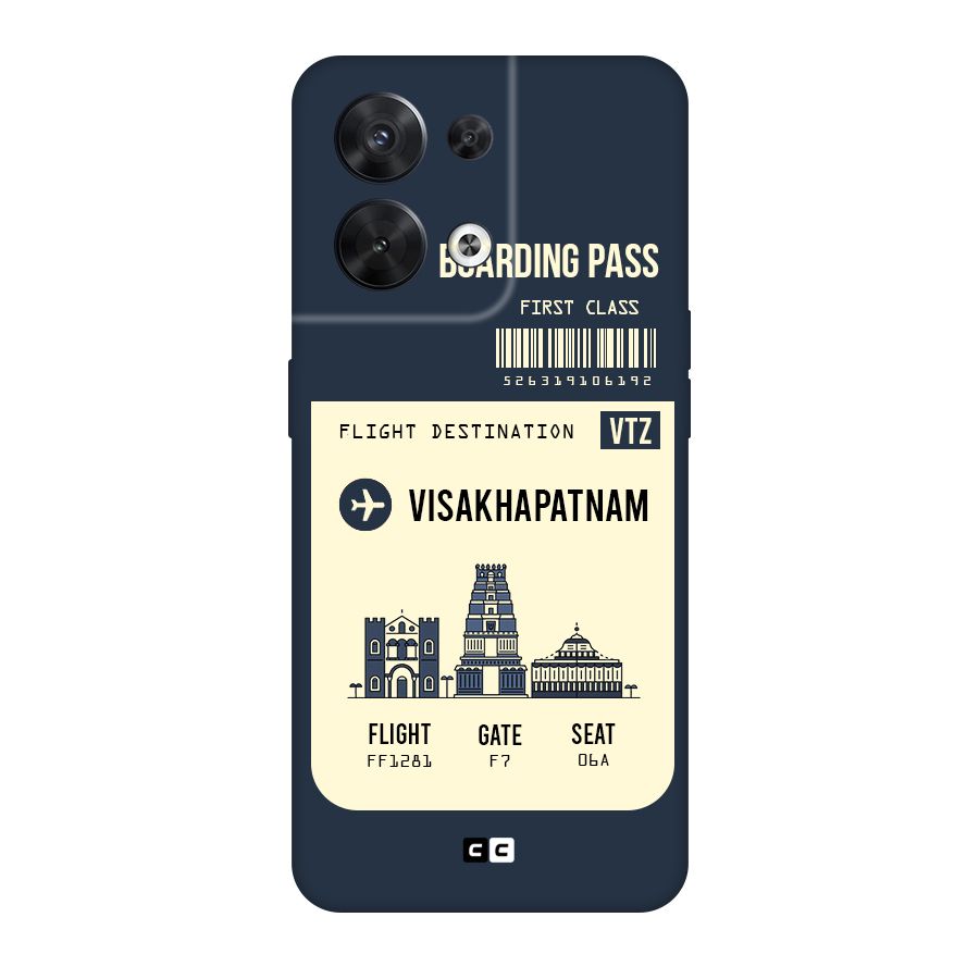 Vishakapatnam Boarding Pass Original Polycarbonate Back Case for Oppo Reno8 5G