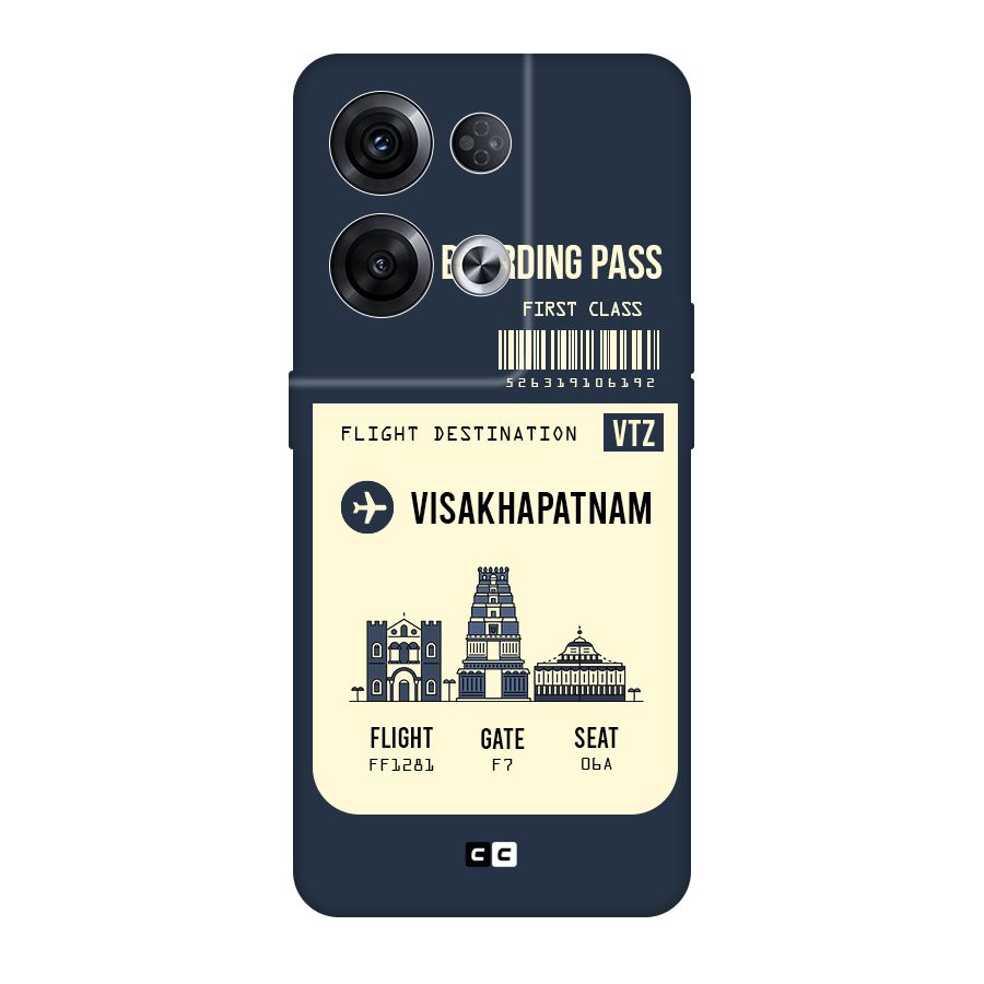 Vishakapatnam Boarding Pass Original Polycarbonate Back Case for Oppo Reno8 Pro 5G