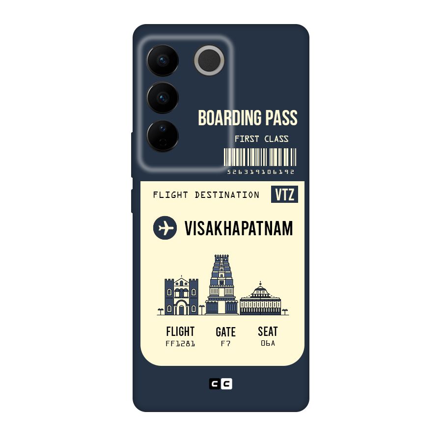 Vishakapatnam Boarding Pass Original Polycarbonate Back Case for Vivo V27