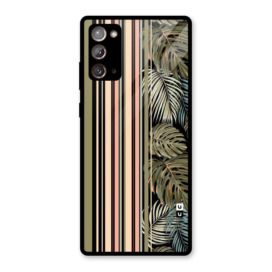 Visual Art Leafs Glass Back Case for Galaxy Note 20