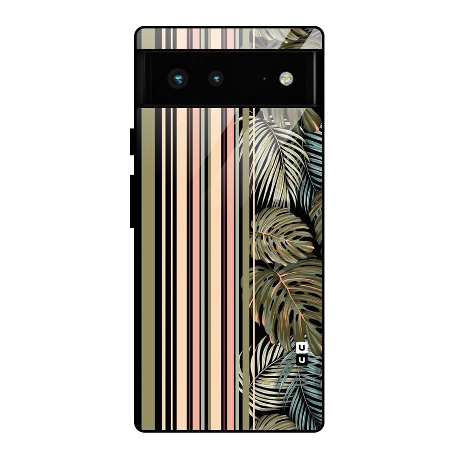 Visual Art Leafs Glass Back Case for Google Pixel 6