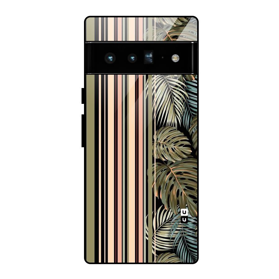 Visual Art Leafs Glass Back Case for Google Pixel 6 Pro