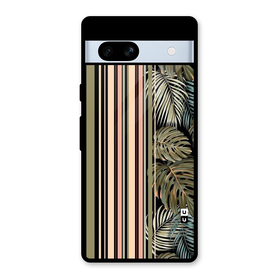 Visual Art Leafs Glass Back Case for Google Pixel 7a
