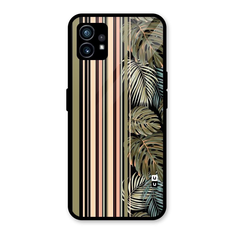 Visual Art Leafs Glass Back Case for Nothing Phone 1