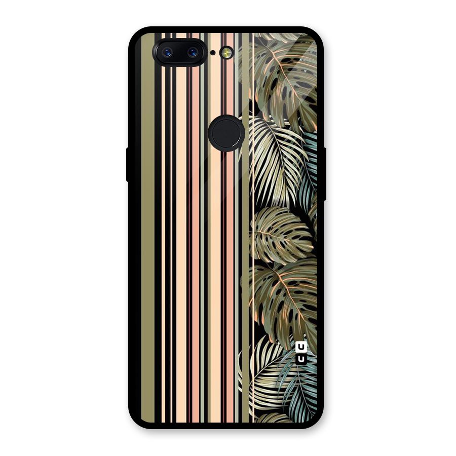 Visual Art Leafs Glass Back Case for OnePlus 5T