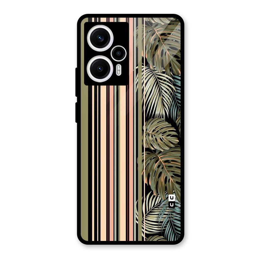 Visual Art Leafs Glass Back Case for Poco F5