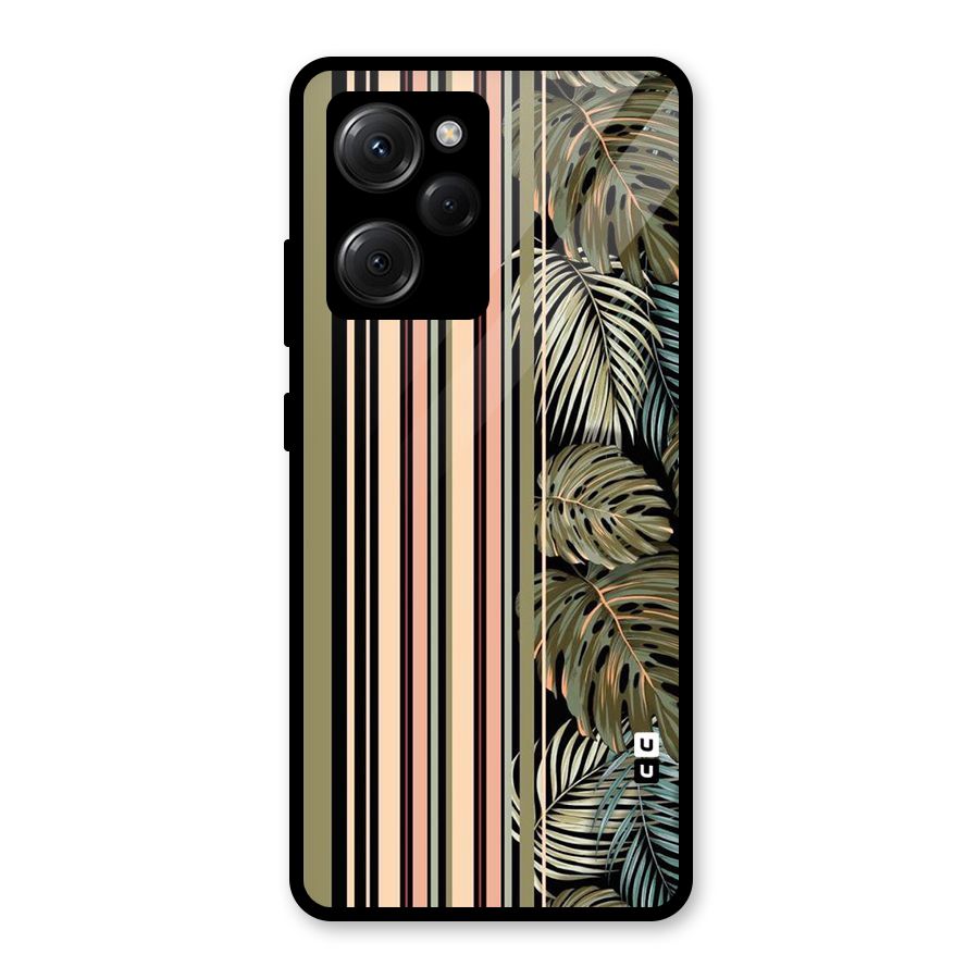 Visual Art Leafs Glass Back Case for Poco X5 Pro