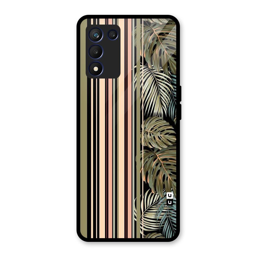 Visual Art Leafs Glass Back Case for Realme 9 5G Speed
