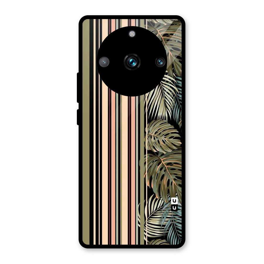 Visual Art Leafs Glass Back Case for Realme Narzo 60 Pro