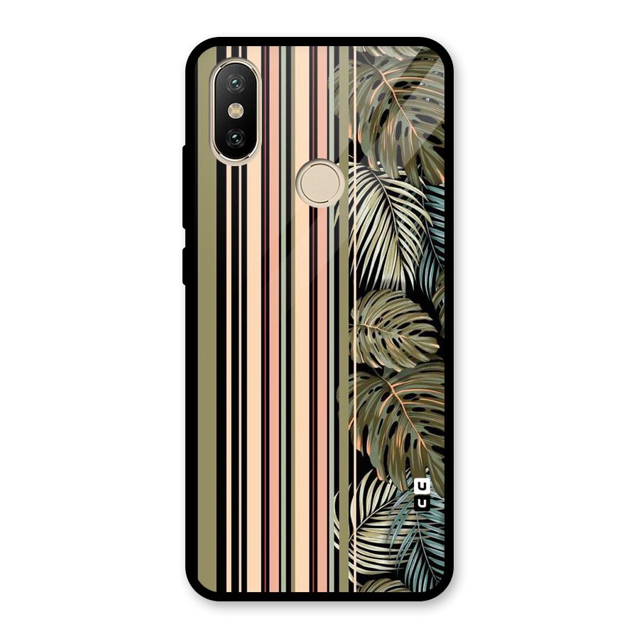 Visual Art Leafs Glass Back Case for Redmi A2