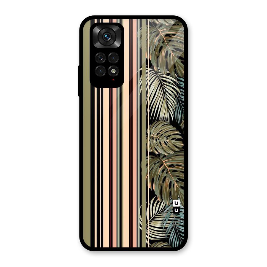 Visual Art Leafs Glass Back Case for Redmi Note 11S