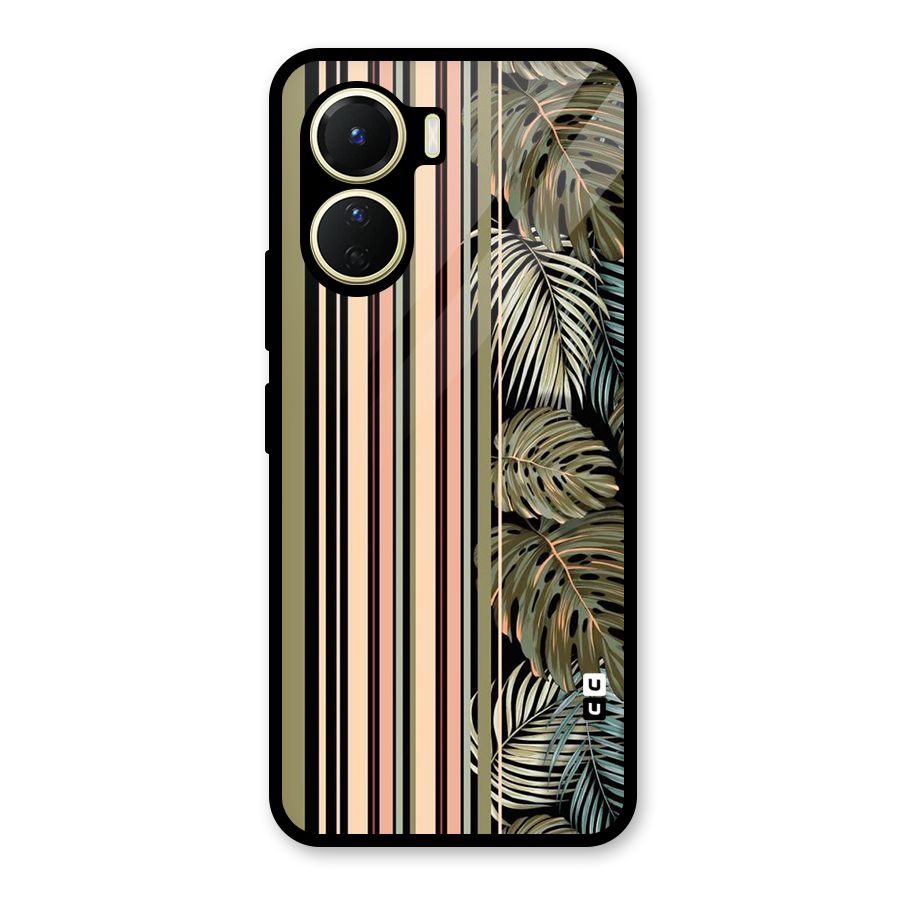 Visual Art Leafs Glass Back Case for Vivo Y16
