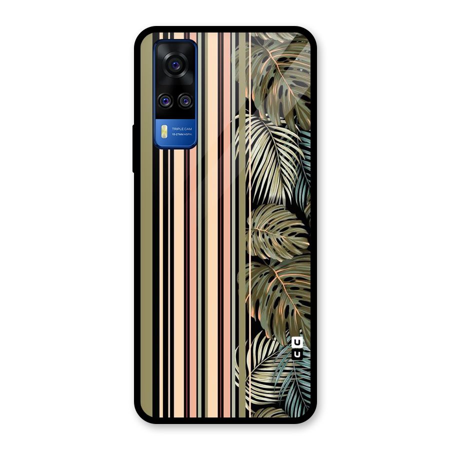 Visual Art Leafs Glass Back Case for Vivo Y31