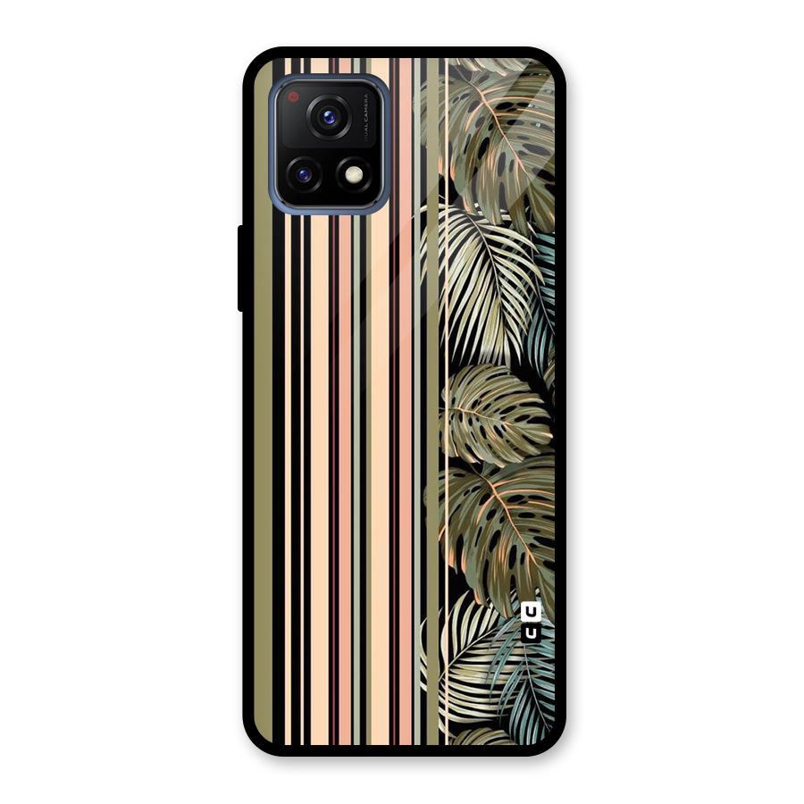 Visual Art Leafs Glass Back Case for Vivo Y72 5G