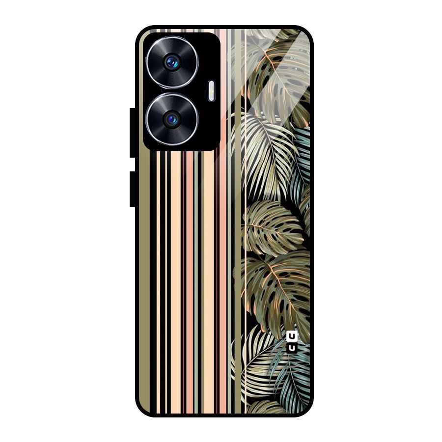 Visual Art Leafs Glass Back Case for realme C55