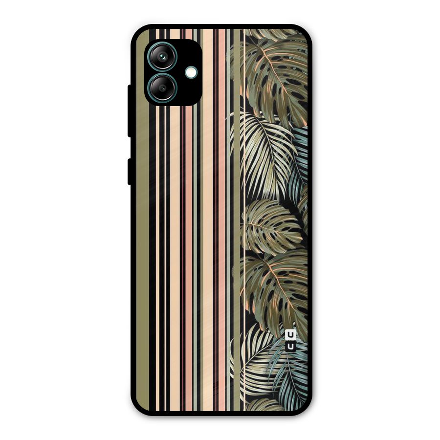 Visual Art Leafs Metal Back Case for Galaxy A04