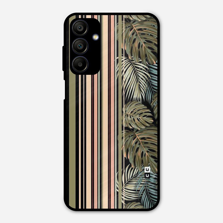 Visual Art Leafs Metal Back Case for Galaxy A15 5G
