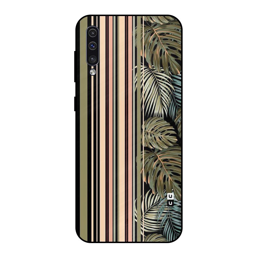 Visual Art Leafs Metal Back Case for Galaxy A30s