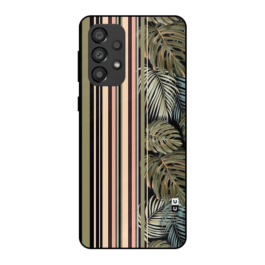 Visual Art Leafs Metal Back Case for Galaxy A33 5G