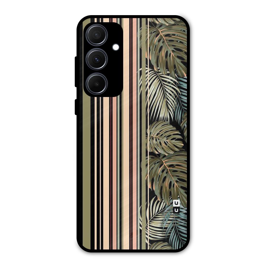 Visual Art Leafs Metal Back Case for Galaxy A35