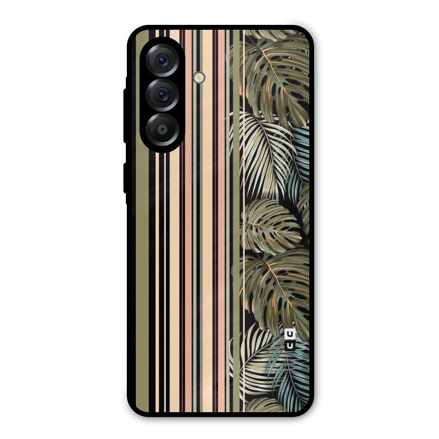 Visual Art Leafs Metal Back Case for Galaxy A36