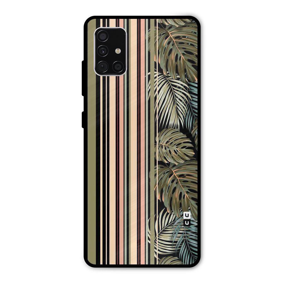 Visual Art Leafs Metal Back Case for Galaxy A51