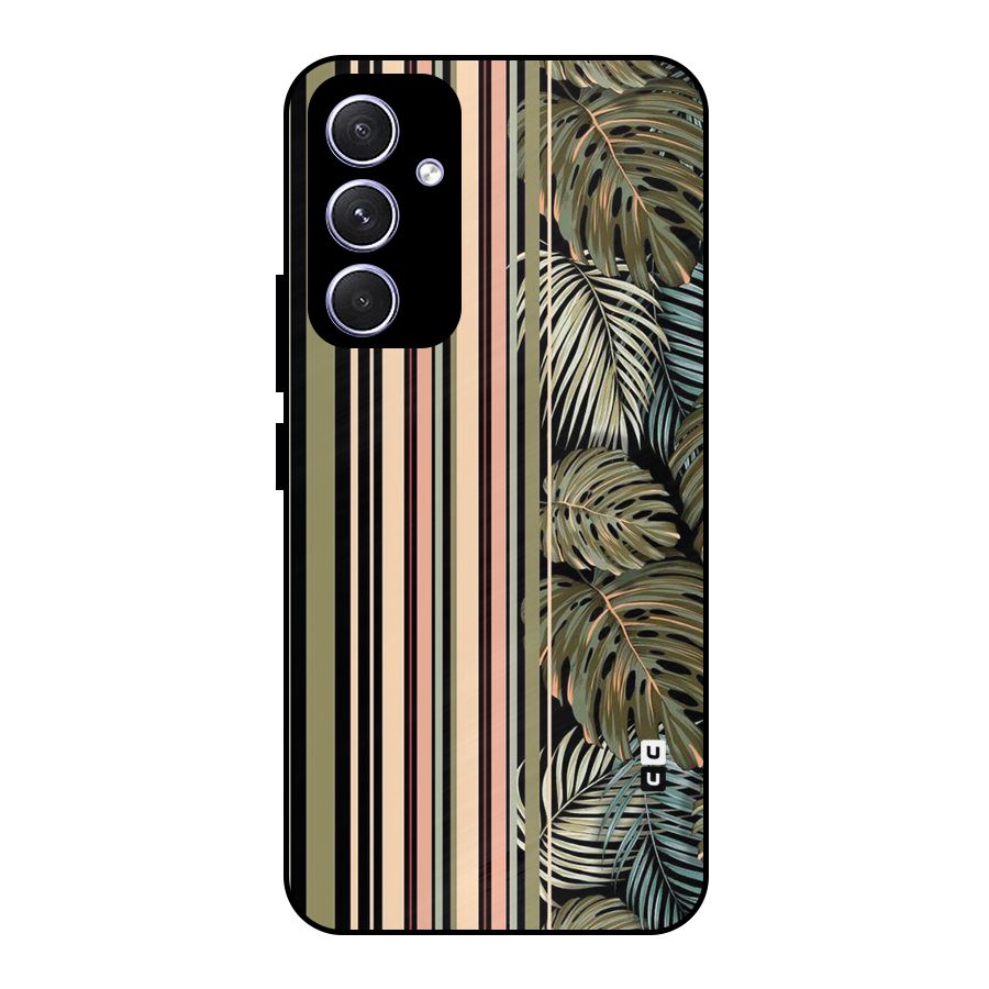 Visual Art Leafs Metal Back Case for Galaxy A54