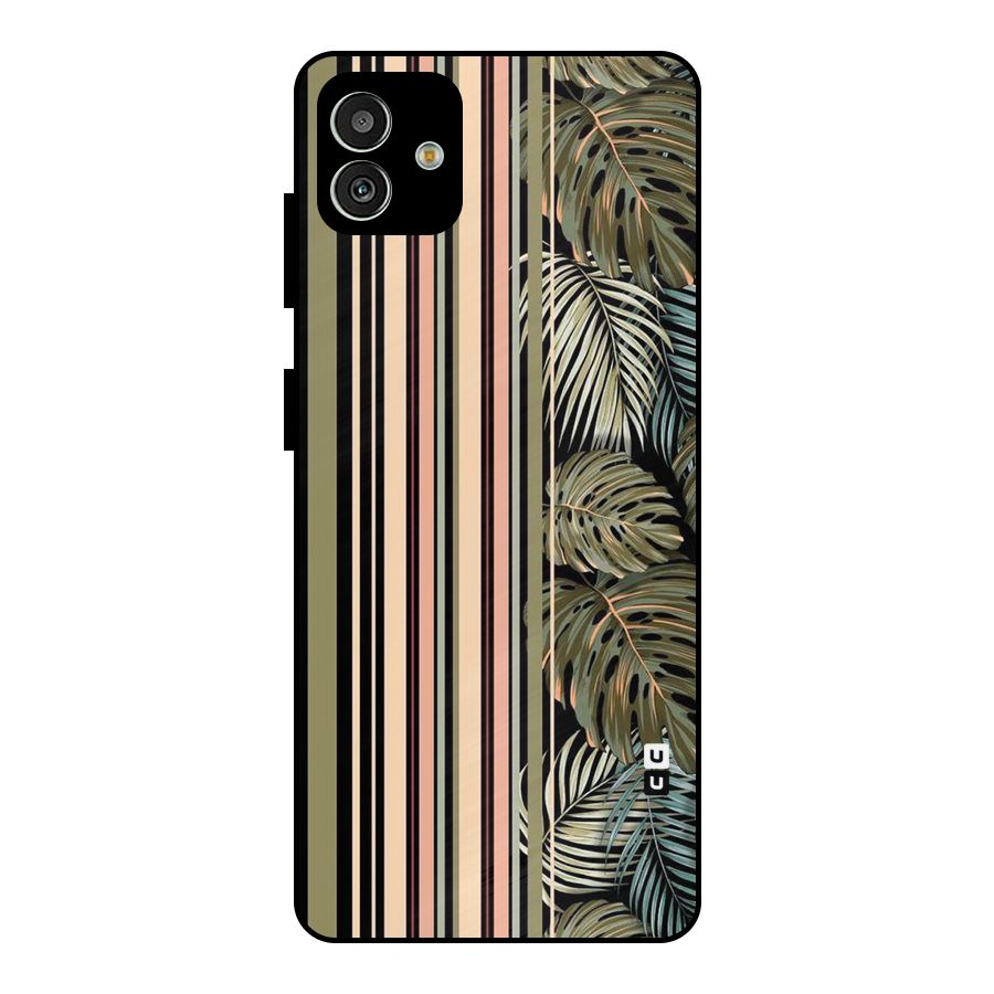 Visual Art Leafs Metal Back Case for Galaxy M13 5G