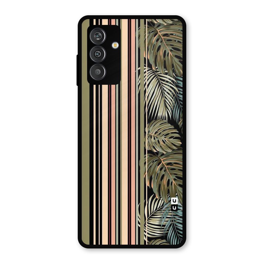 Visual Art Leafs Metal Back Case for Galaxy M14 5G