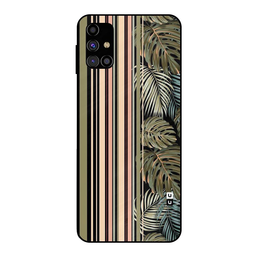 Visual Art Leafs Metal Back Case for Galaxy M31s