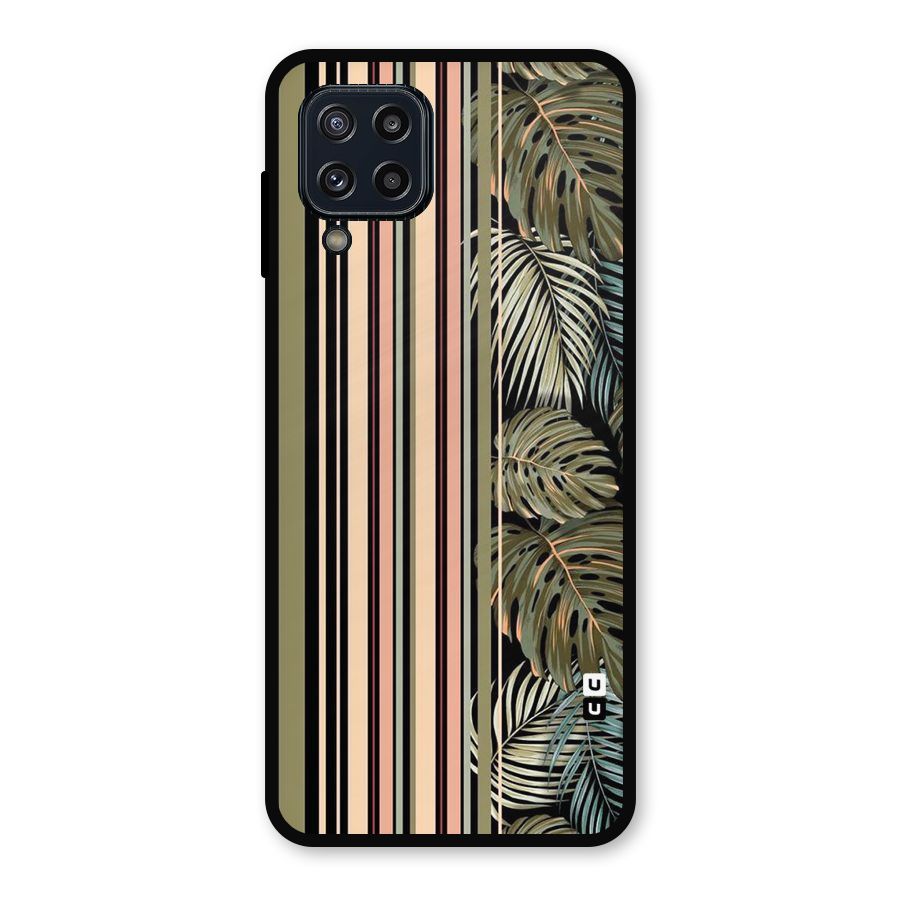 Visual Art Leafs Metal Back Case for Galaxy M32
