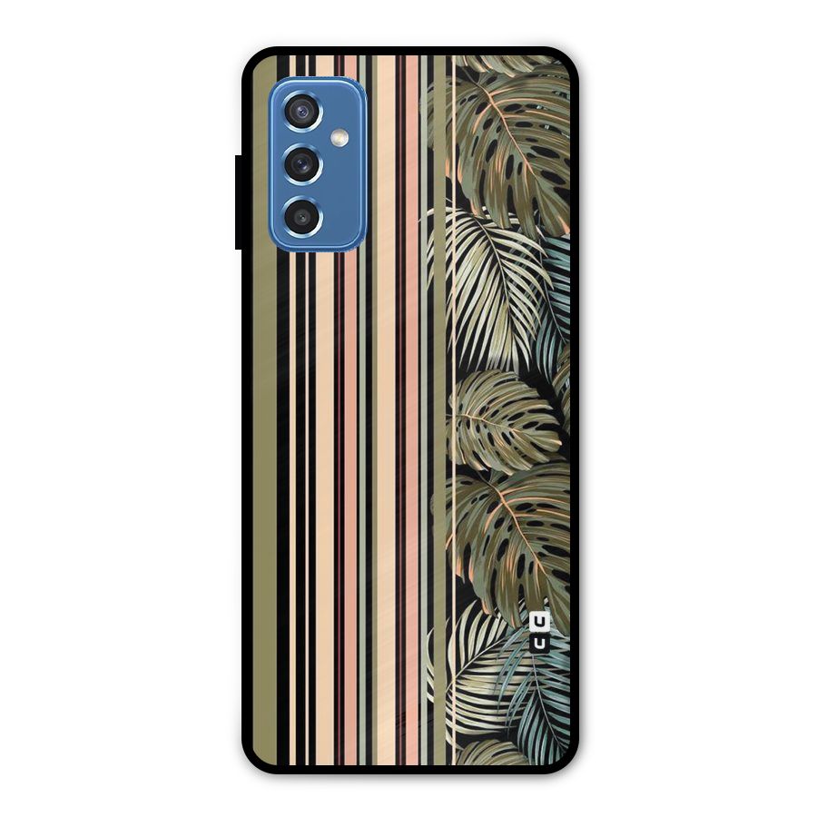 Visual Art Leafs Metal Back Case for Galaxy M52 5G