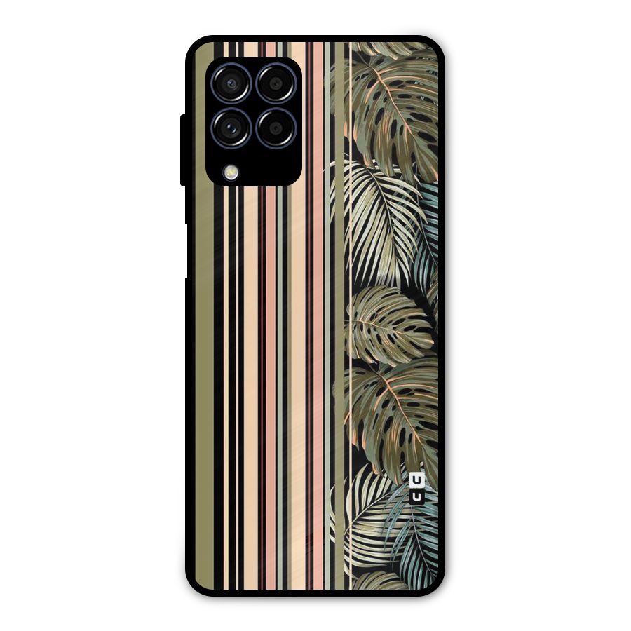 Visual Art Leafs Metal Back Case for Galaxy M53 5G
