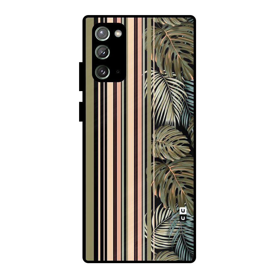 Visual Art Leafs Metal Back Case for Galaxy Note 20