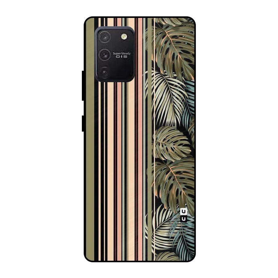 Visual Art Leafs Metal Back Case for Galaxy S10 Lite