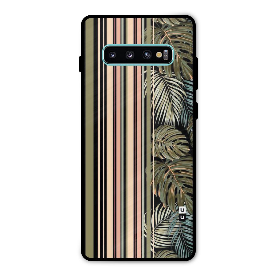 Visual Art Leafs Metal Back Case for Galaxy S10 Plus