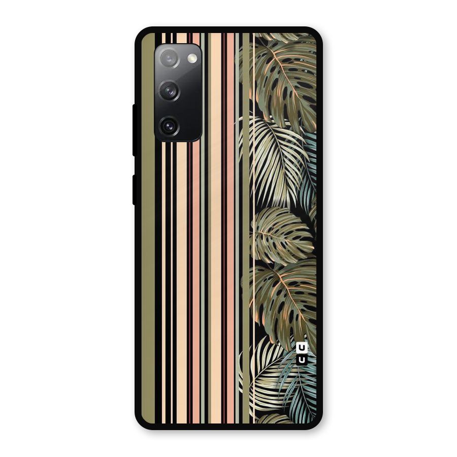 Visual Art Leafs Metal Back Case for Galaxy S20 FE
