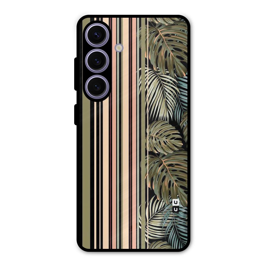 Visual Art Leafs Metal Back Case for Galaxy S24