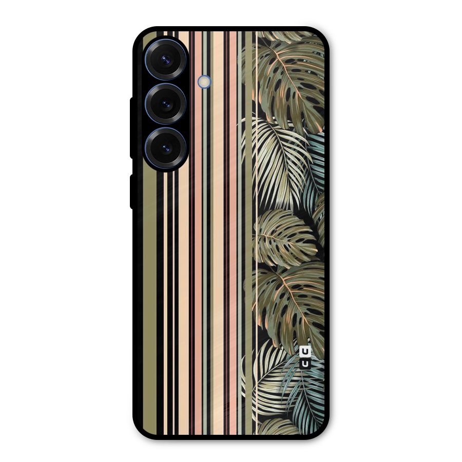 Visual Art Leafs Metal Back Case for Galaxy S25 Plus