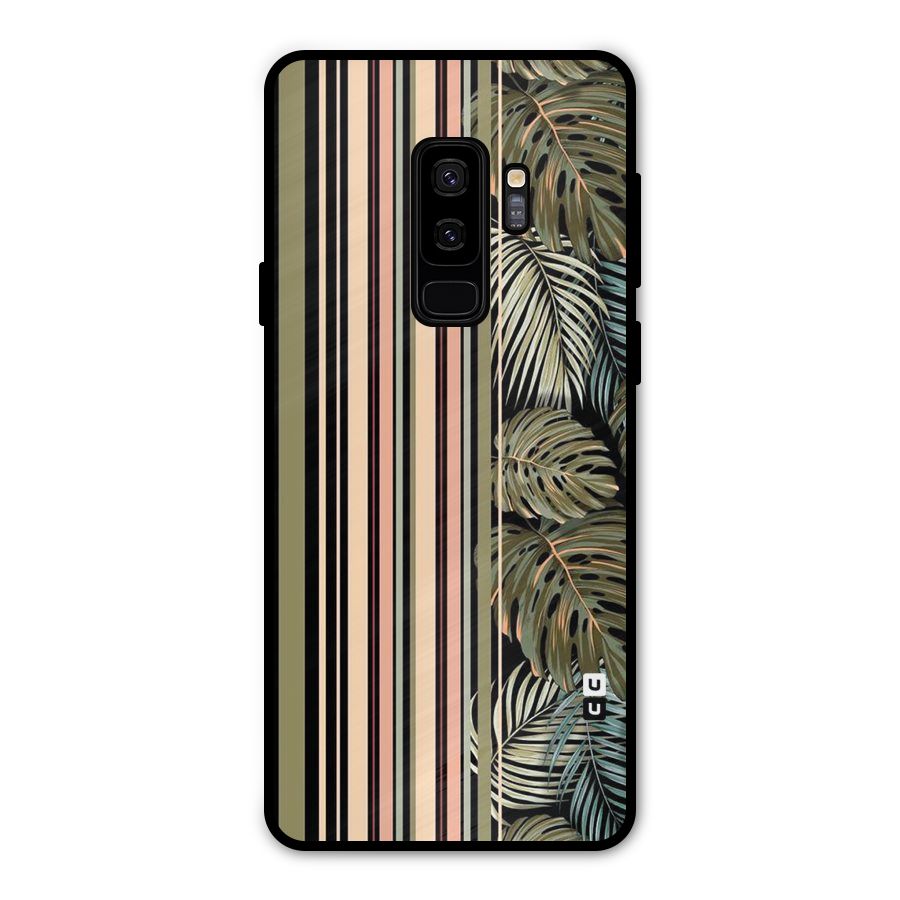 Visual Art Leafs Metal Back Case for Galaxy S9 Plus